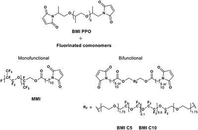 Perfluoropolyalkylether Maleimides for Protection From Oxygen Inhibition and Surface Modification of Photoinitiator-Free UV-Cured Polymers